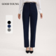 气质通勤百搭OL面试春秋季 GOOD 裤 藏青黑色灰色西装 YOUNG女小脚裤