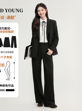 GOODYOUNG黑色西装套装女通勤职场面试日常正装职业西装外套女