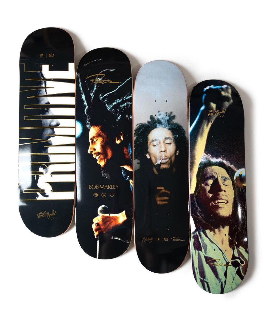 PRIMITIVE Bob Marley联名板面 8.25 TRIBUTE 金箔漆面墨西哥产