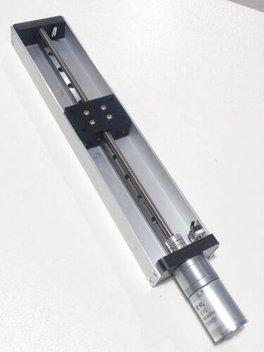 Y310型直流减速电机 直线滑台 精密导轨 方轨滑块 带两头限位开关