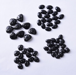 毛绒玩具鼻子DIY材料 布娃娃公仔平底小狗麻鼻花鼻100个一包包邮