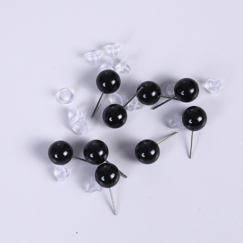 DIY娃娃玩偶眼睛材料 针式黑豆眼 直杆黑色圆球眼珠娃娃眼睛配件