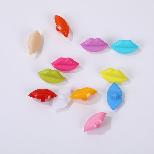 跨境娃娃手工diy饰品嘴巴配件公仔五官玩偶彩色嘴唇纽扣装饰