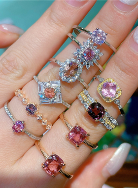 925银天然尖晶石戒指缅甸无烧