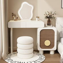 梳妆台卧室现代简约小户型小型北欧轻奢全实木化妆桌子收纳柜一体