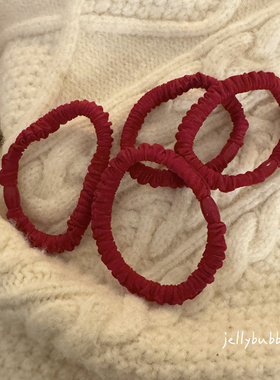 用这个红色发绳开启接下来的好运吧~甜美少女皮筋扎头发发圈头饰