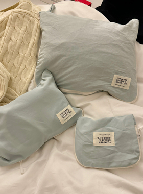 出差行李箱衣物收纳袋～奶蓝色舒服面料内衣内裤袜子睡衣服收纳包