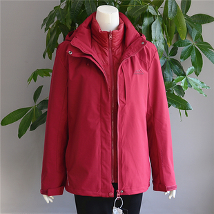 风雪狼品牌新款羽绒服冲锋衣两件套户外保暖可拆卸抗风防寒情侣款