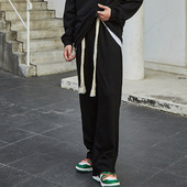 GOAL宽大系带直筒运动裤 高街风格 裤 潮woo专属ULTIMATE 子ins长裤