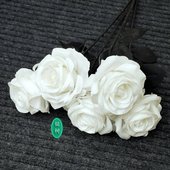 暗黑白色仿真花玫瑰假绢色哥特JK个性 装 饰把束动漫婚礼萝莉万圣