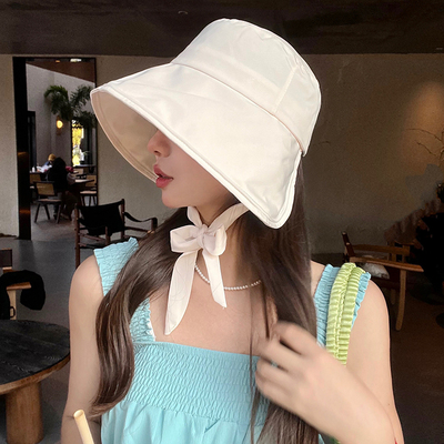 渔夫帽遮阳法式女夏季大檐冰丝