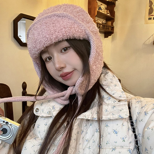 雷锋帽保暖韩版女秋冬护耳飞行帽