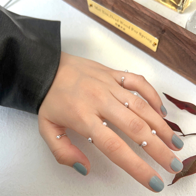 女925纯银ins微笑戒指