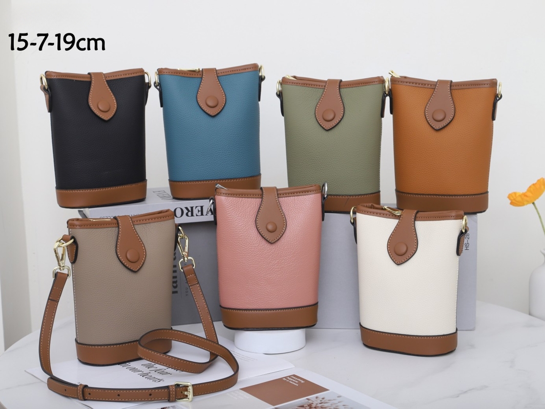 2025新款时尚百搭水桶包女简约单肩斜挎包高级感小众设计精品包