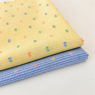 韩系ins风小清新彩剪花衬衫连衣裙裤子服装面料手工diy