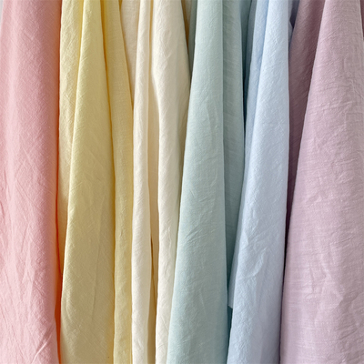 布亦 纯色薄款苎麻布料糖果色床单拍照背景连衣裙服装内衬面料diy