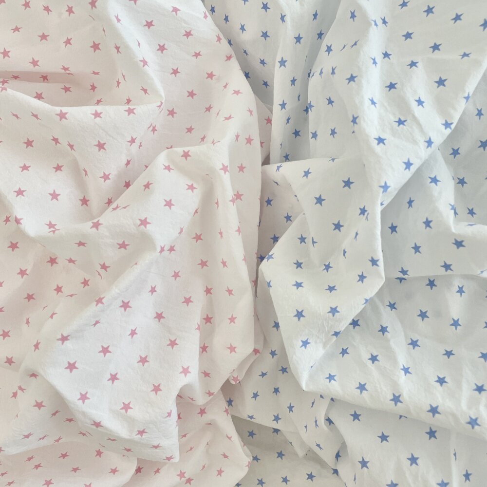 布亦新款皱布粉星小清新ins布料连衣裙服装抱枕桌布窗帘手工diy