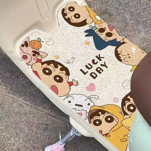 卡通电动车脚垫丝圈防水加厚摩托车电瓶车小龟王通用脚踏垫子轻奢