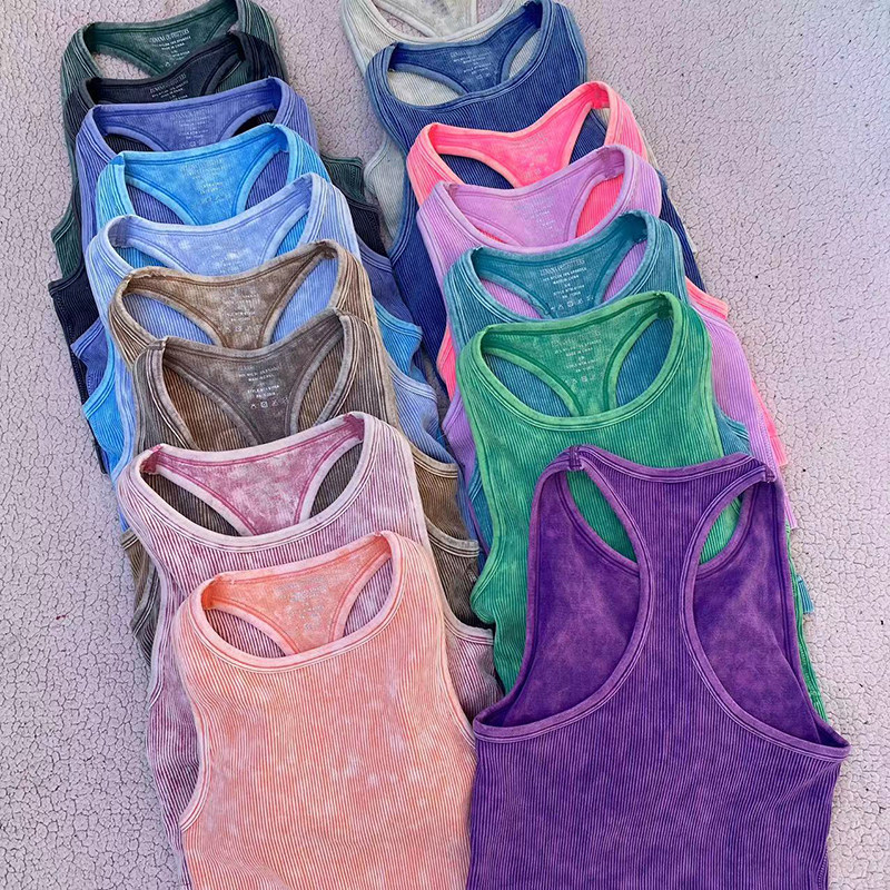 2025欧美原单砂洗运动背心胸垫可拆瑜伽服罗纹透气速干跑步健身衣,运动服/休闲服装,健身衣,淘宝优惠券,粉丝福利购,淘宝优惠卷