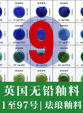英国进口珐琅釉料无铅透明珐琅粉30g每包高温珐琅手工【9号链接】