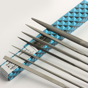 锉刀进口钢锉瑞士金属鱼牌细齿三角合金鱼唛小油光锉金工首饰整形