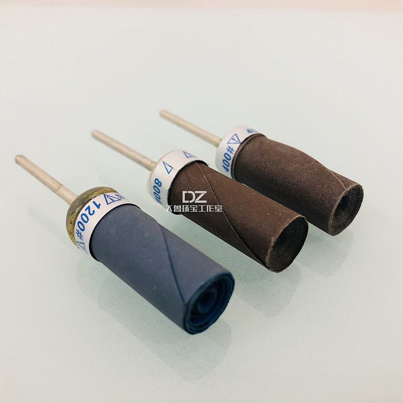 2.35mm柄砂纸卷打磨抛光砂纸玉石玛瑙打磨抛光琥珀蜜蜡抛光轮