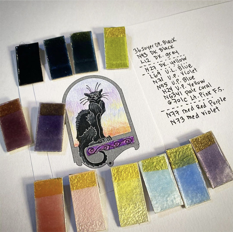 七宝烧珐琅景泰蓝烧制练习素材原坯胎底紫铜片可自制色卡用