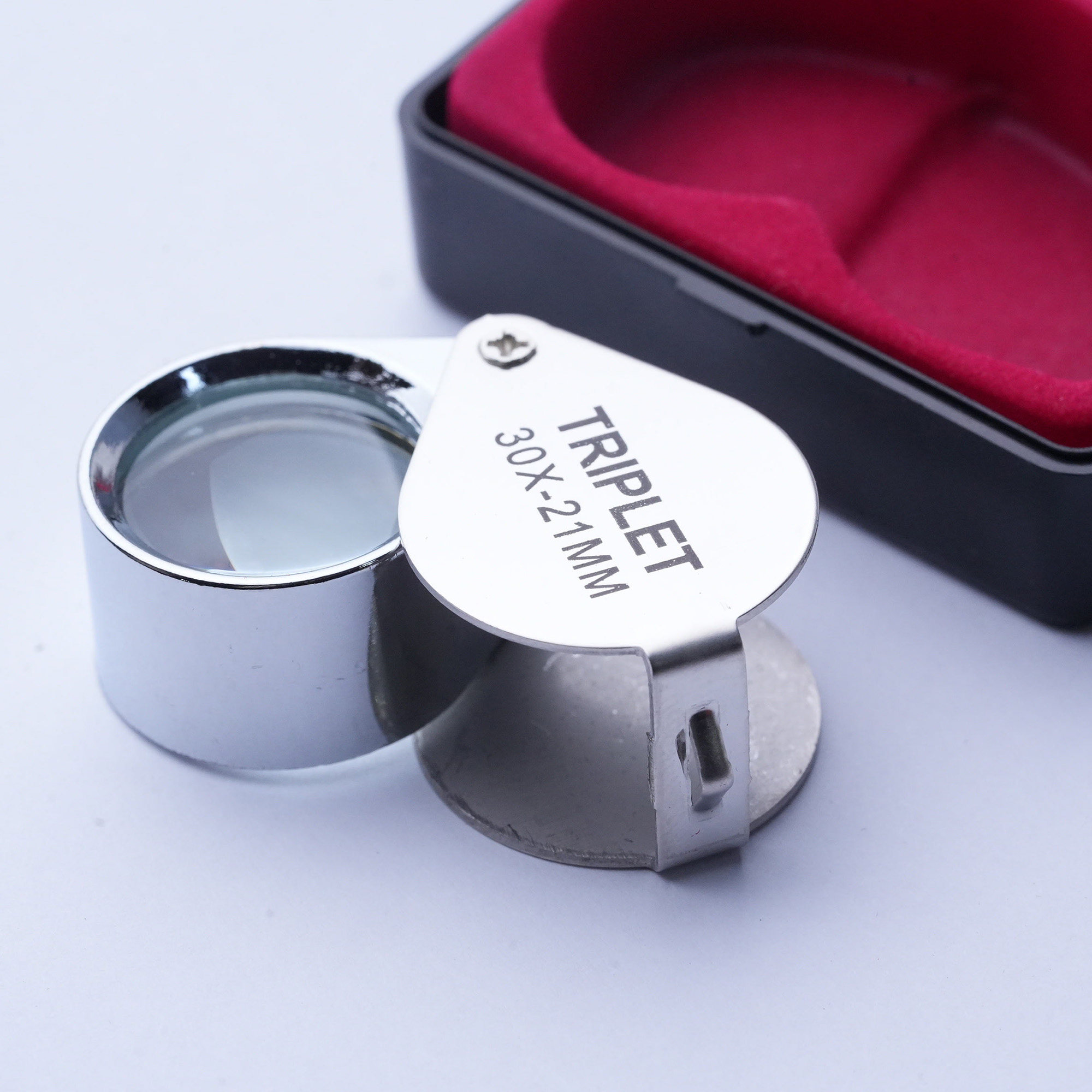 折叠式珠宝鉴定专用放大镜30倍随身携带迷你手持地质文玩古董鉴定