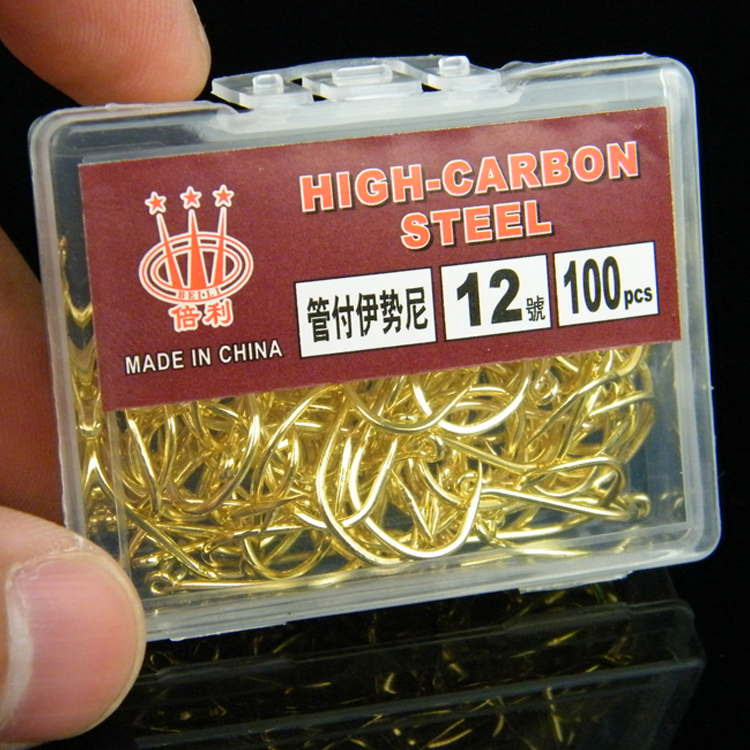金色鱼钩伊势尼倍利管付带圈