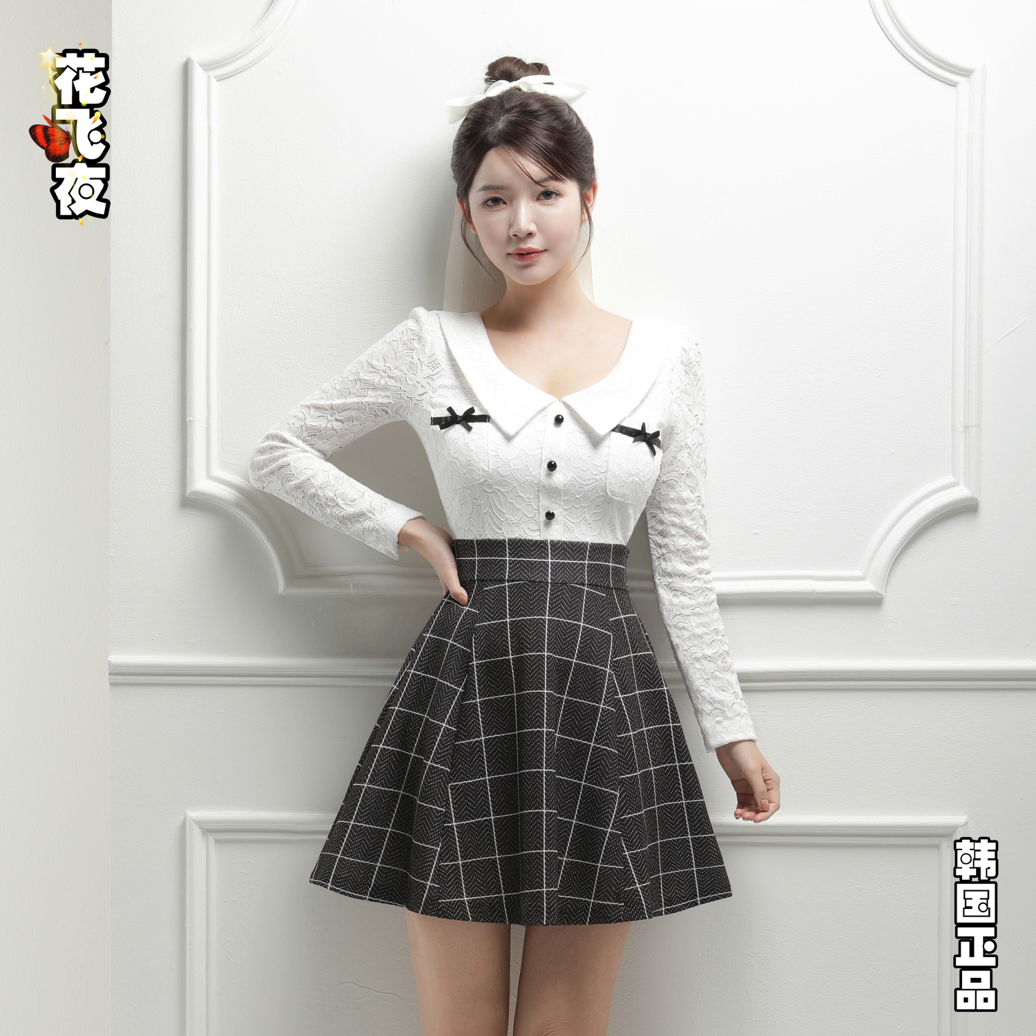 韩国代购2025年冬款小个子女生A字连衣裙少女风百搭通勤韩版洋装