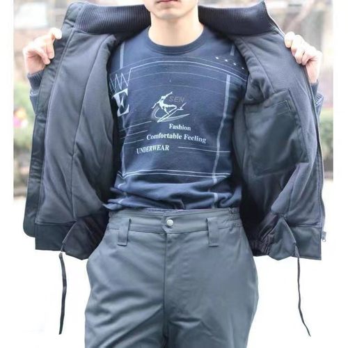 可拆卸内胆冬季寒区06地勤棉服和皮服户外工作者防寒防风加厚棉衣