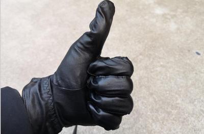 峥嵘岁月户外 优异品质黑色秋冬季羊皮手套 细腻真皮绅士羊皮手套