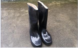 耐酸长筒水靴 80年代库存3518 210厂 橡胶雨靴