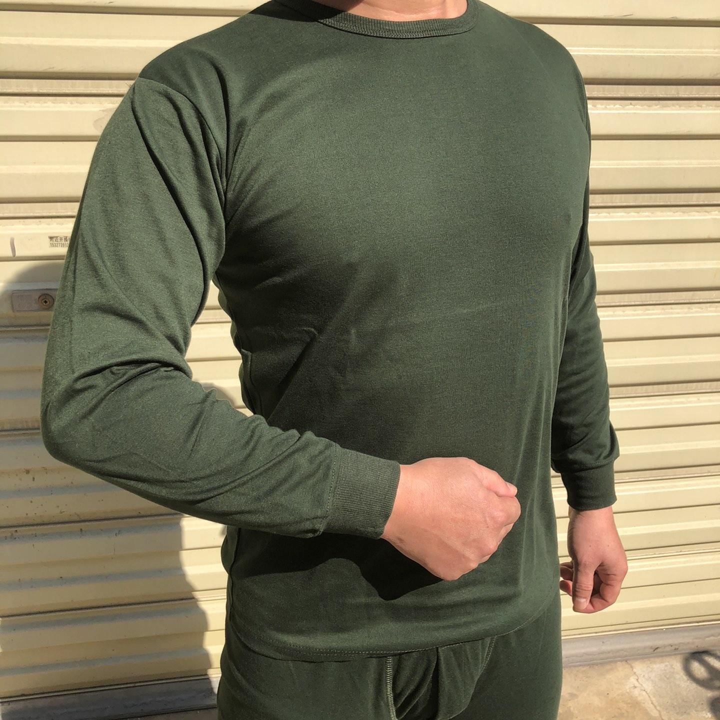 保真正品黯绿色内衣裤 品质优异的秋衣裤套装 秋冬季保暖好内衣