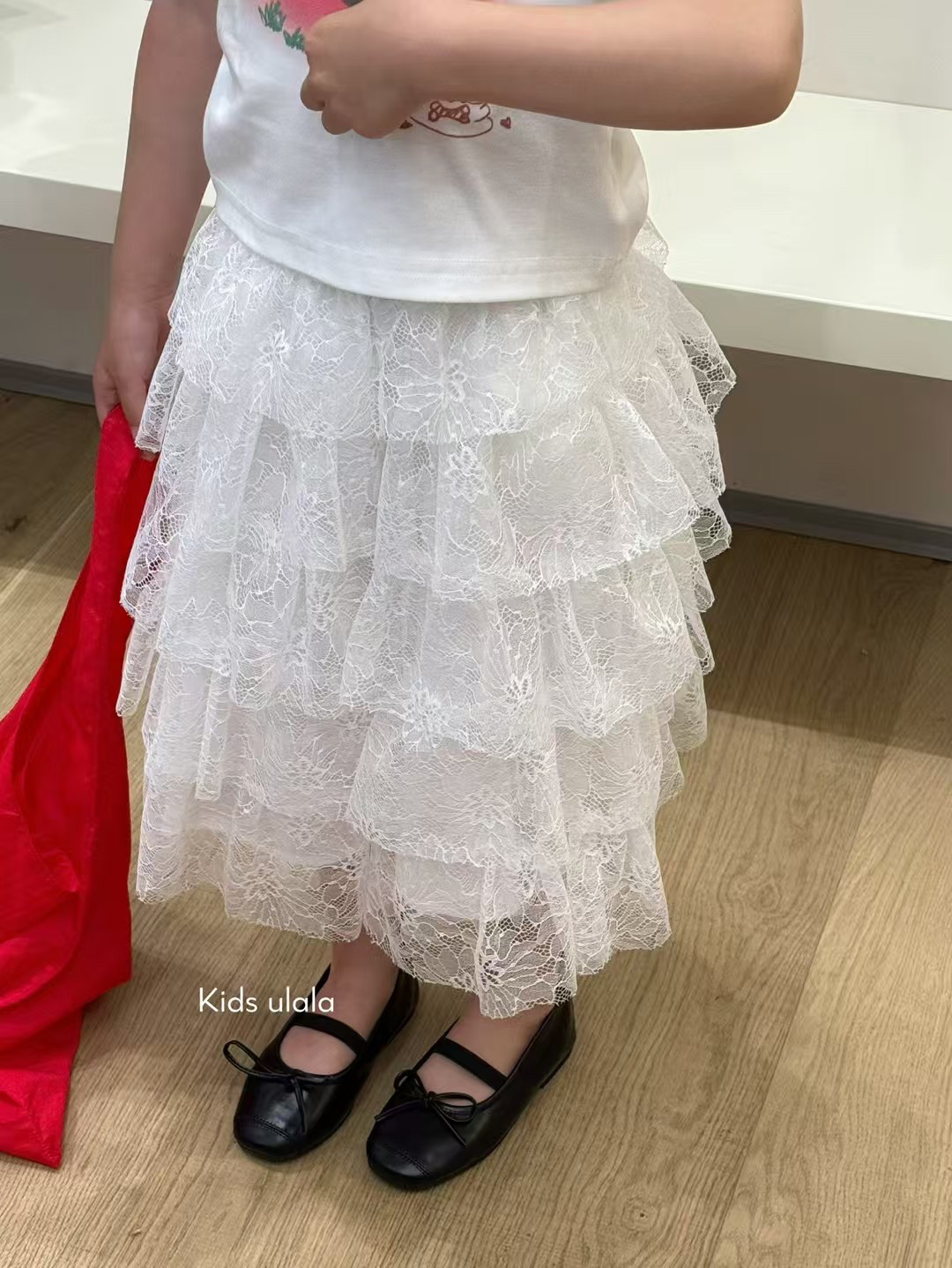 【正品现货】女童蕾丝蛋糕裙2025夏装新款宝宝白色半身裙公主裙M