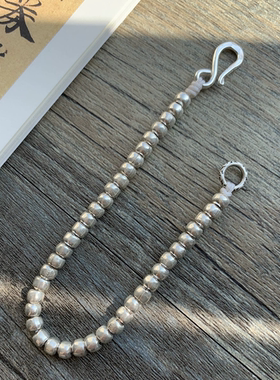 【拙】原创纯银珠不规则碎银手链 手编手链 脚链 情侣手链