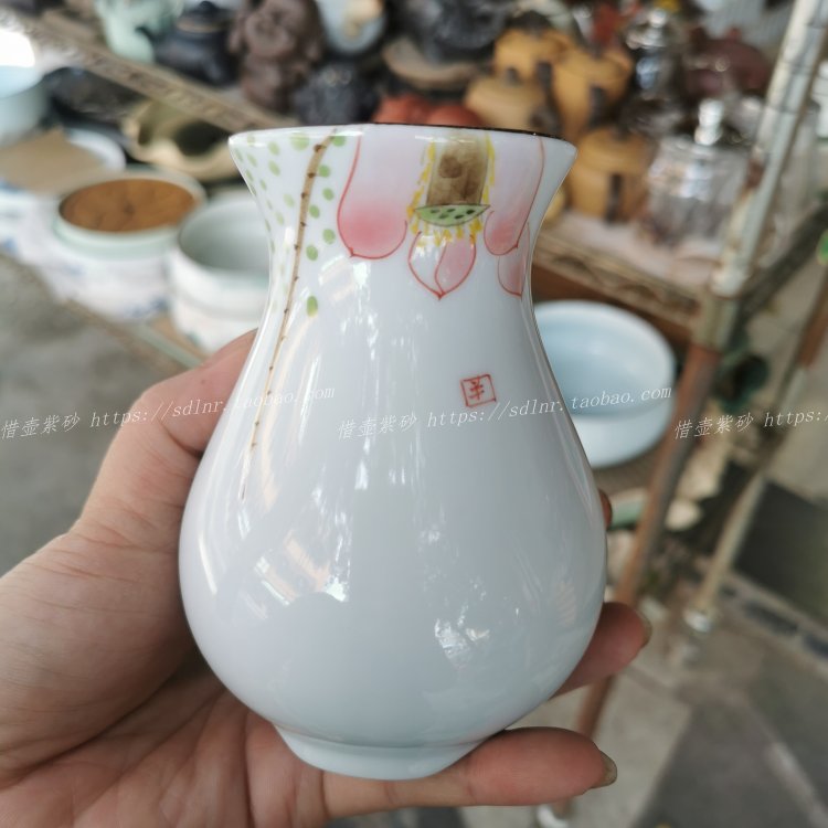 水养绿萝花瓶花插铜钱草植物陶瓷花盆水培风信子花器室内桌面摆件