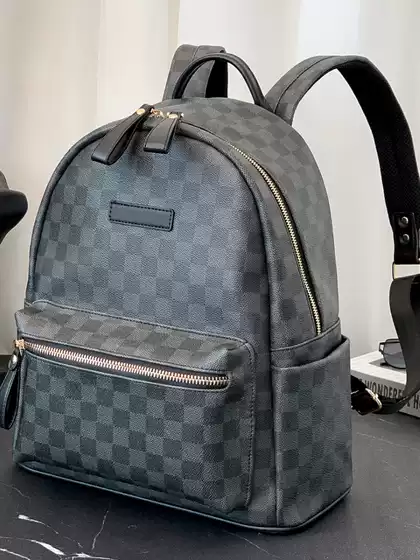 Trendy Brand New Fashion Backpack, Classic Plaid Pattern Backpack, Men's Outdoor Travel Bag, College Student Bag