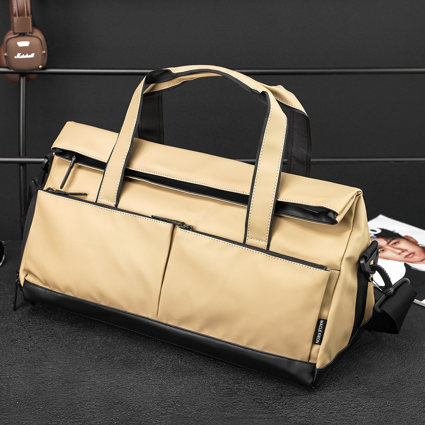 干湿分离潮男健身包短途旅行包手提包旅游单肩行李包带鞋位健身包