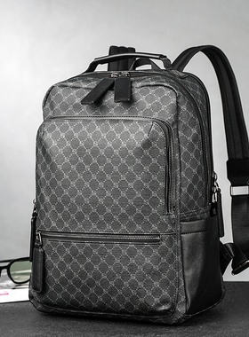 男包复古双肩包电脑包学生大容量书包背包通勤商务男士电脑包潮包