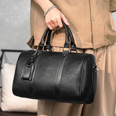 轻奢头层牛皮手提包波士顿男包
