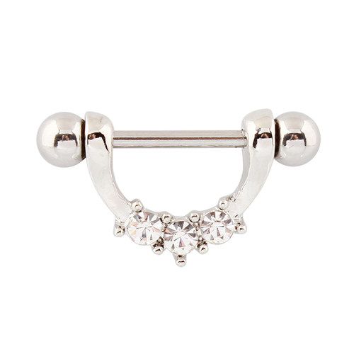 女款合金水钻性感乳环