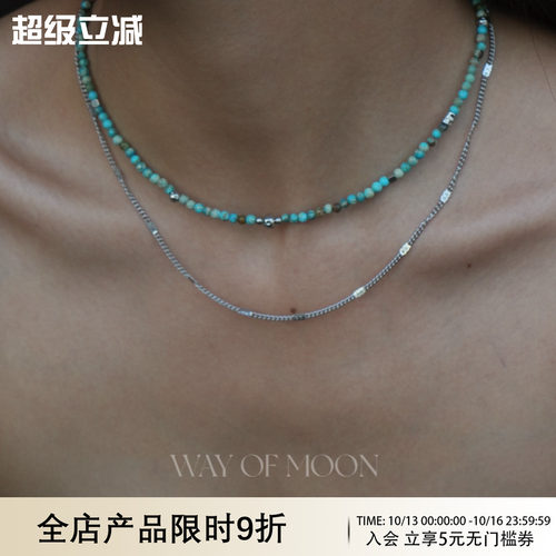 韩系多彩欧美设计感超细银项链