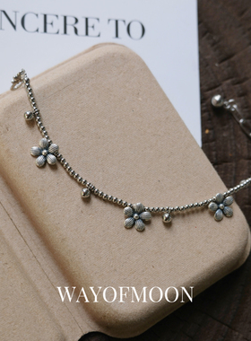 WAYOFMOON花沐银色调调可手链
