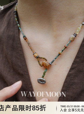 WAYOFMOON复古小众松石项链秋