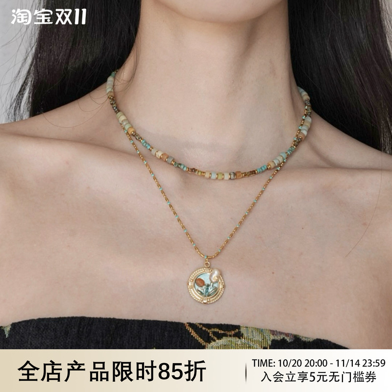 WAYOFMOON温柔彩色串珠项链
