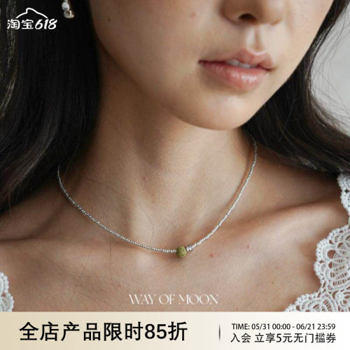 原创设计小众设计橄榄石项链