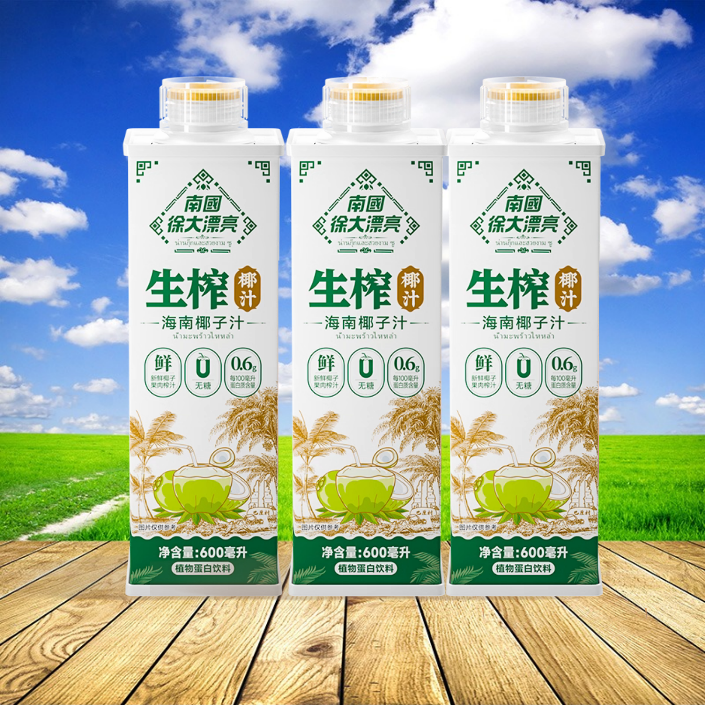 南国徐大漂亮生榨椰汁椰奶600ml*6大瓶饮料整箱海南特产椰子汁,咖啡/麦片/冲饮,椰汁水/椰汁/椰奶,淘宝优惠券,粉丝福利购,淘宝优惠卷