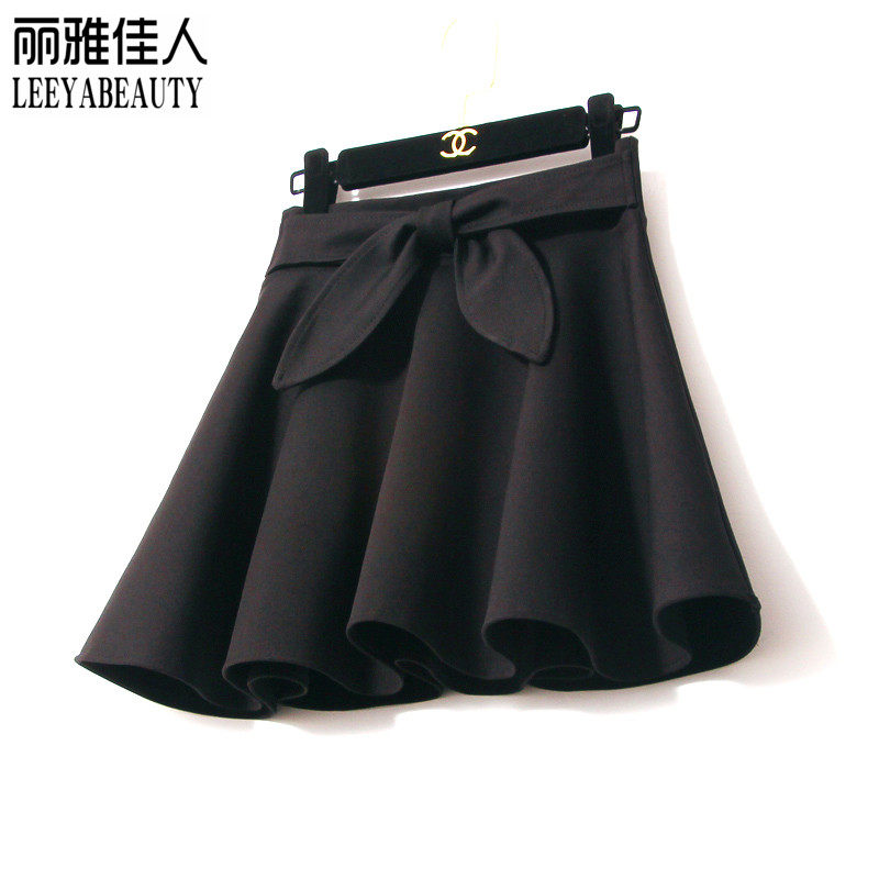 秋季新款短裙韓版蝴蝶結系帶半身裙傘裙防走光褲蓬蓬裙百搭小黑裙在類目 女裝/女士精品, 半身裙中 - 來自Buy2taobao.com提供專業的淘寶代購服務