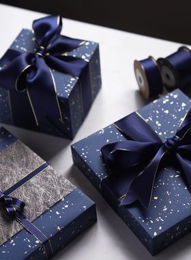 加厚蓝色礼物包装纸大尺寸男生生日礼盒礼品纸圣诞礼物纸高档商务